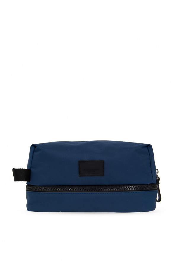 Blue Sustainable collection wash bag Giorgio Armani Emporio Armani Kids Girls Clothing StasanetShops Ethiopia